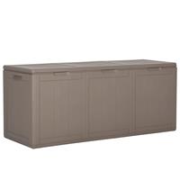 vidaXL Garten-Aufbewahrungsbox 270 L Braun PP 