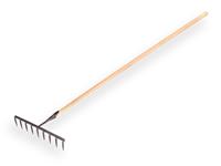 Plusjop Gesmede zaadhark De WIT met  9 tanden, met steel 160 x 3,2 cm