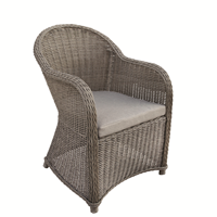 Plusjop Wicker luxe stoel Davidson donker bruin