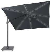 Platinum Bermuda zweefparasol 300x300 cm  LED antraciet