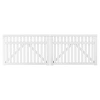 Trendyard Wit Houten Dubbele Tuinpoort Country 300 x 98 CM