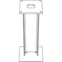 Siedle 200041025-00 ZE/STL 168 x 168 StÃ¼tzpfosten Stahl nicht rostend Edelstahl