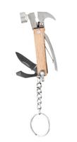 Kikkerland multitool Mini Hammer 3,4 x 13 cm hout/RVS naturel