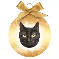 Plenty Gifts Kerstbal zwarte kat