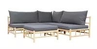 HVTM Tuinset Vita Bamboo Chaise-Lounge - Naturel