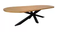 Lesli Living Dining Tuintafel Oval Spinpoot Teak 220cm