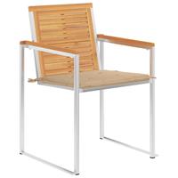 vidaxl Tuinstoelen 8 st met kussens massief teakhout