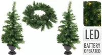 Koopman International KERSTBOOM MET LED SET VAN 3STS