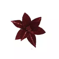 Decoris Poinsettia Fluweel 32x32cm