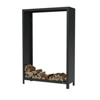 Forno houtopslag 120 x 40 x 180 cm zwart