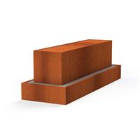 Tuinvoordeel Waterblok cortenstaal 300 x 70 x 70 cm
