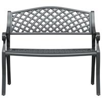 vidaXL Tuinbank 102 cm gietaluminium zwart