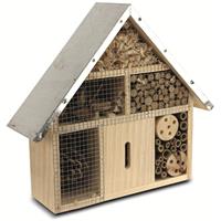 Pro Garden Insectenhotel hout metalen dak 29,5x28cm