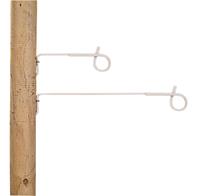 Gallagher Afstandisolator krulstaart hout 17,5cm wit (10) - 010981 010981