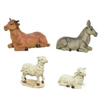 Kerststallen dierenbeeldjes van polystone 12 cm -