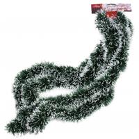 Bellatio Besneeuwde folie slingers/kerstslingers 270 cm -