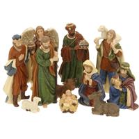 11x Kerststal figuren/ beelden 10 cm -