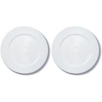 Christmas goods 8x Diner/kerstdiner borden/onderborden wit structuur 33 cm rond -