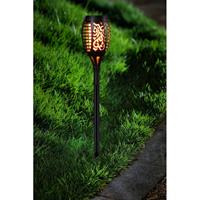 Voordeelset van 15x stuks tuinlamp solar fakkel / tuinverlichting met vlam effect 48,5 cm -