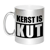 Bellatio Kerst is kut koffiemok / theebeker zilver Kerstmis 330 ml -