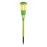 Lumineo Solar tuinfakkel/tuinlamp groen op zonne-energie 61 cm -