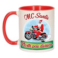 Bellatio Kerstmis cadeau mok MC Santa north pole division 300 ml -