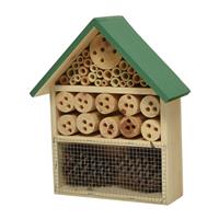 Decoris Groen insectenhotel huisje 29 cm -