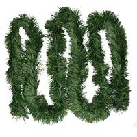 Bellatio 8x Groene kerst decoratie dennenslinger 270 cm -