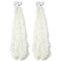 2x Witte kerstslingers 5 x 270 cm kerstboom versieringen -