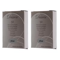 Decoris 400x Kerstbalhaakjes zilver -