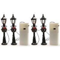 Bellatio Kerstdorp lantaarns 4 stuks -