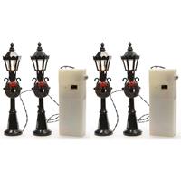 Bellatio Kerstdorp lantaarns 4 stuks -