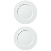 Bellatio 2x stuks diner borden/onderborden wit 33 cm -
