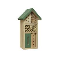 Decoris Groen insectenhotel huisje 26 cm -