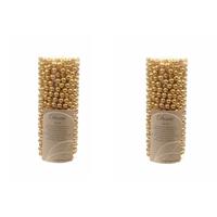 Decoris 3x stuks gouden kralenslingers kerstslingers 10 meter -