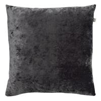 Dutch Decor SKY - Kussenhoes velvet Charcoal Gray 45x45 cm - grijs - 