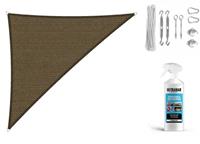 Shadow Comfort Compleet pakket:  90 graden driehoek 4x4x5,7m Japanese brown
