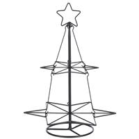 Mica Decorations Metalen decoratie kerstboom Zwart