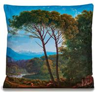 Giftdecor Dekokissen Baum 45 X 45 Cm Samt Blau