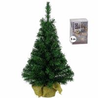 Bellatio Volle mini kerstboom/kunstboom Groen