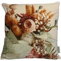 Svj Home Decorations Droogbloemen Sierkussen  45 x 45 cm  Fluweel  Beige