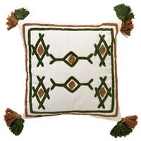 Dutch Decor ZITA - Sierkussen van katoen 45x45 cm Chive - groen - 