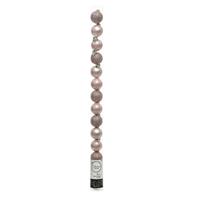14x stuks mini kunststof kerstballen lichtRoze