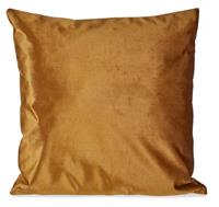 Giftdecor Bank/sier kussens voor binnen in de kleur velvet goud 45 x 45 cm -