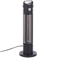Vrijstaande Elektrische terrasverwarmer 1000 W Zwart KRAKATOA