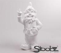 Stoobz Design Stoobz Polystone Beeld Kabouter F*ck You Wit 20cm