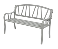 BigBuy Home Bank Mit Rückenlehne Grau Eisen (123 X 53 X 86 Cm)