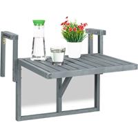 RELAXDAYS Balkon HÃngetisch, klappbar, Balkontisch zum EinhÃngen, hÃ¶henverstellbar, HxBxT: 55x70x65 cm, Tannenholz, grau - 