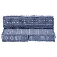 vidaXL Poef stof indigo