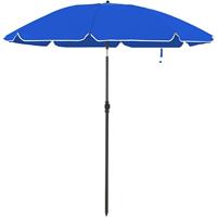SONGMICS Strandparasol met UPF 50+ UV-bescherming, Blauw / &Oslash; 180 cm